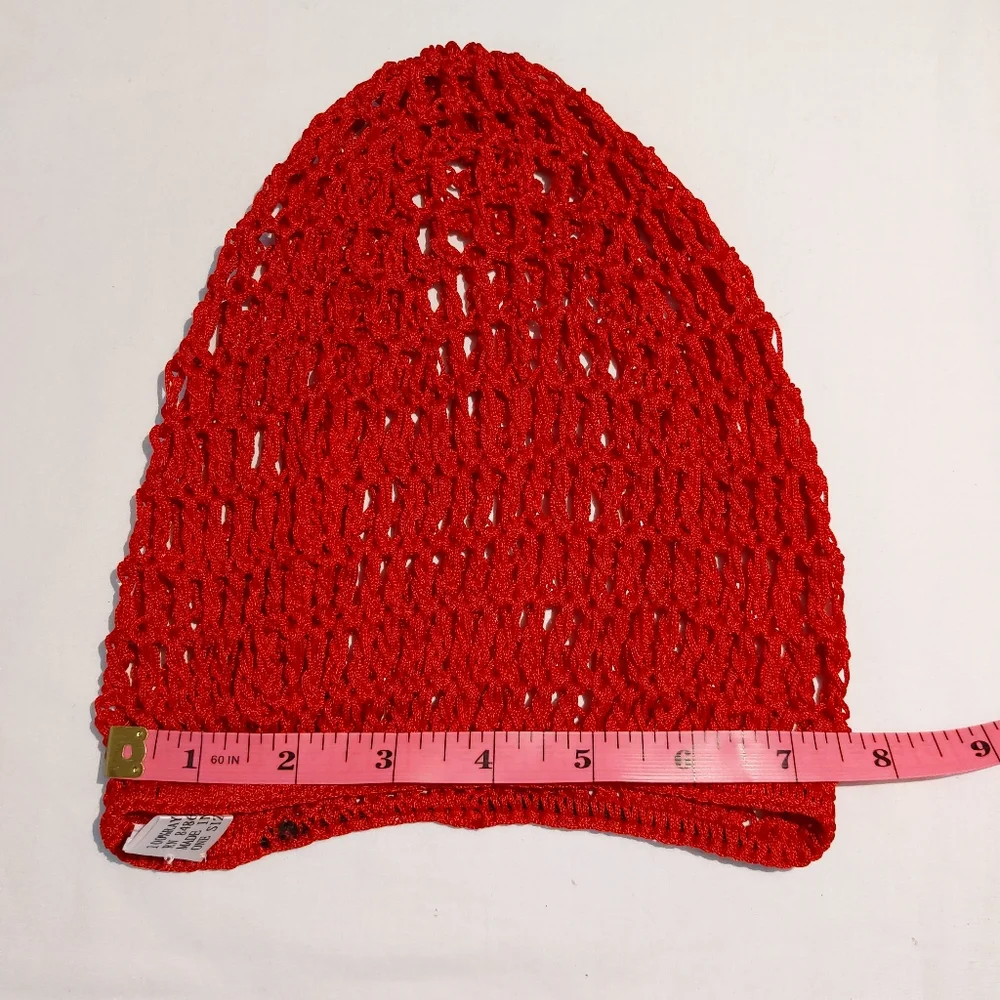 Red Crochet Hair Net Snood And 200 Hairpins New